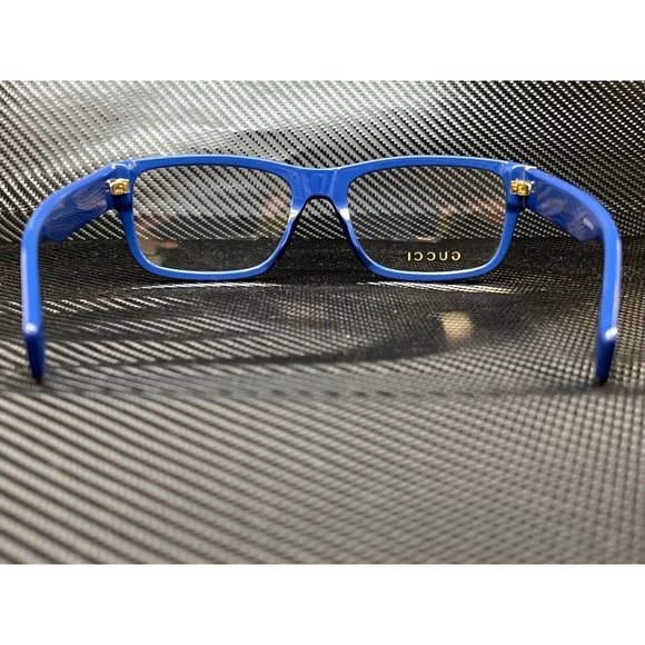 Gucci Blue Rectangle Mens Eyeglasses - Picture 4 of 4